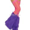=Neon Nites Furry Boot Covers Neon Purple O/S